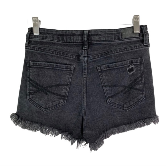 AEROPOSTALE High Waisted Shorty Black Denim Shorts - Picture 2 of 12